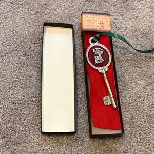 Silver Decorative Key Ornament